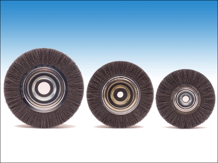 Ronde borstels met gegolfd staaldraad