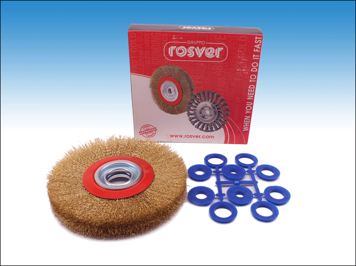 Ronde borstel vermessingd staaldraad